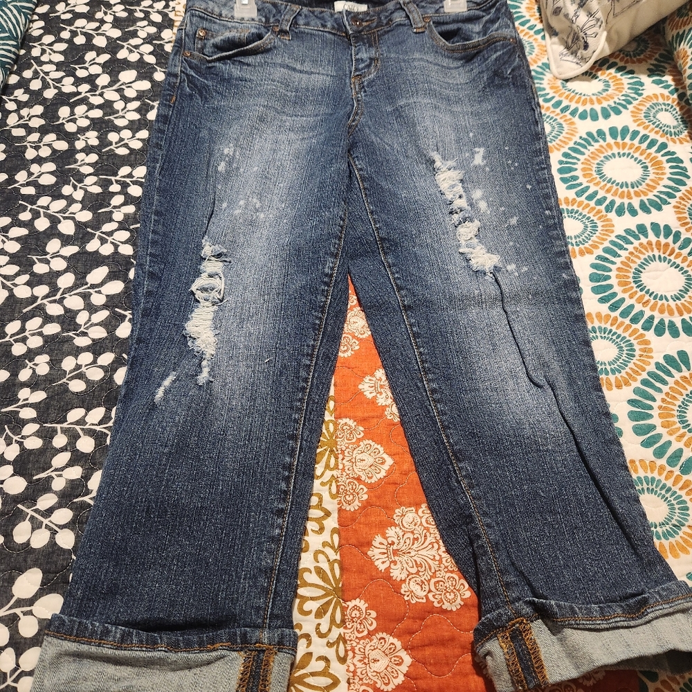 Cute denim capris. Gently used. Still like new. - Picture 3 of 3